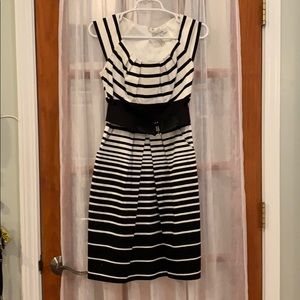 Black & white business casual dress